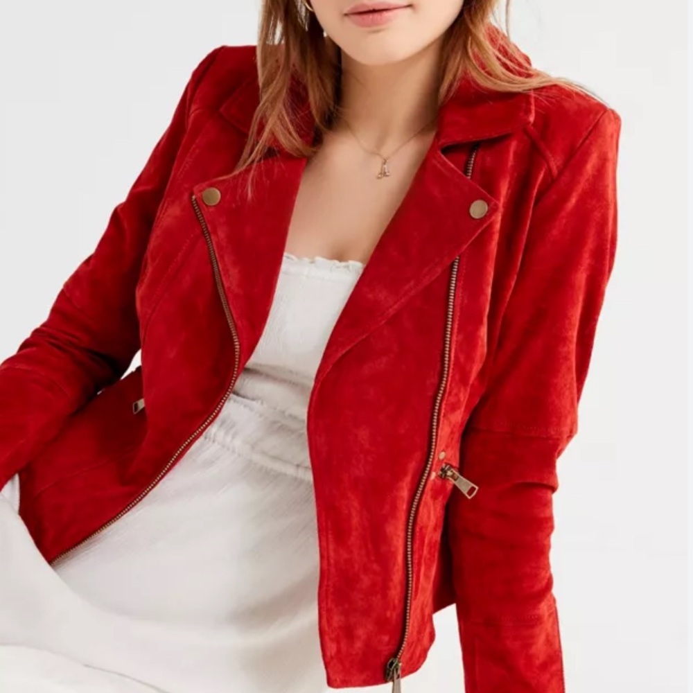Red Suede Women's Jacket